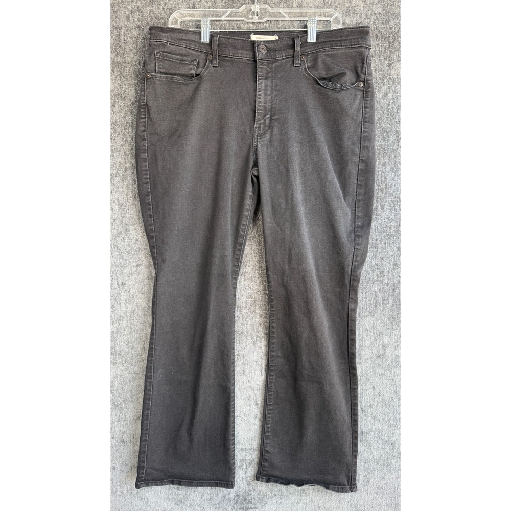 Womens Sz 16‎ Levi's Black Classic Bootcut Denim Jeans Pants